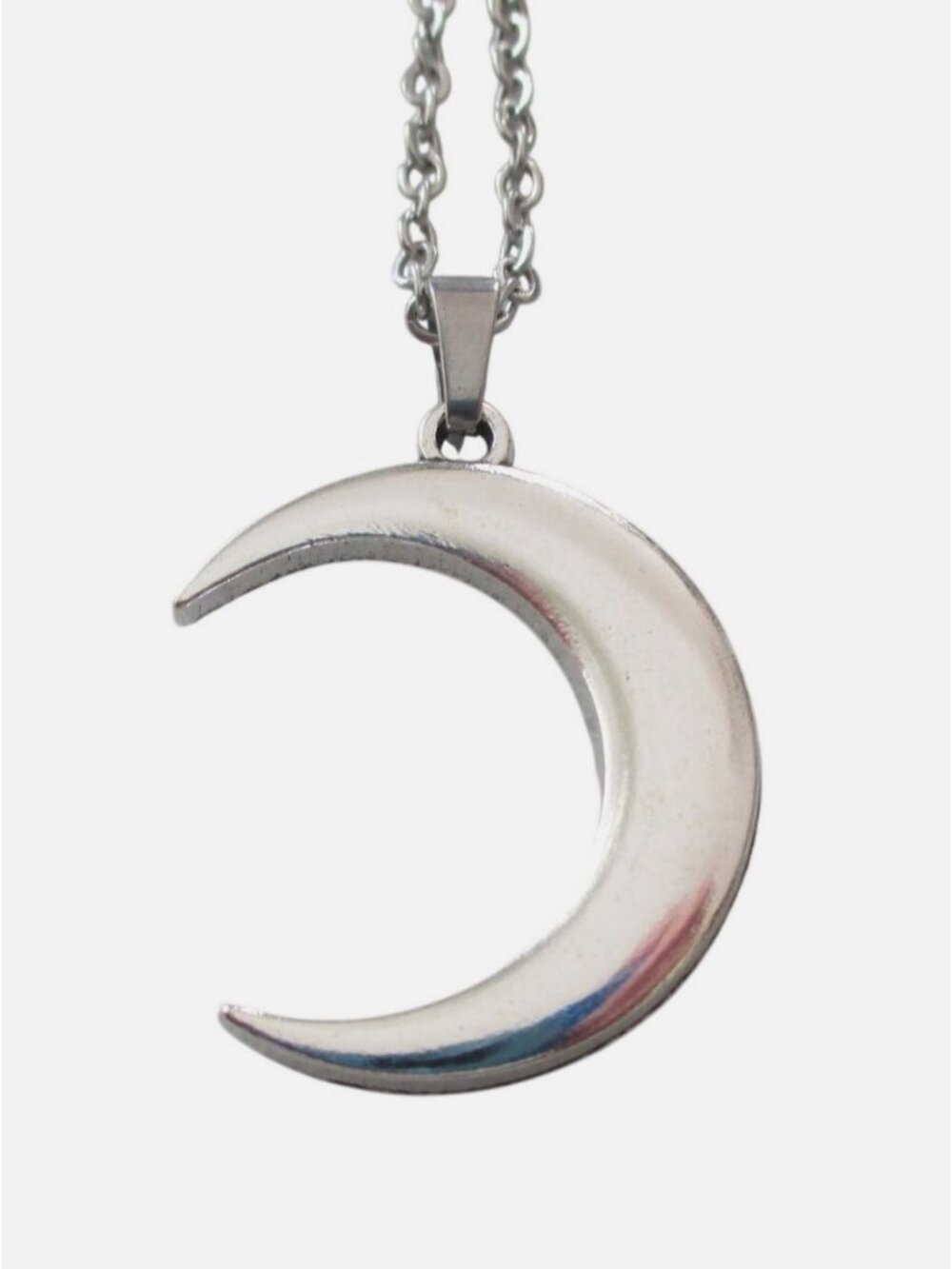 New Crescent Moon Pendant Necklace With Chain Minimalist Unisex Jewelry